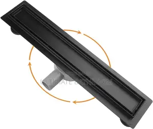60cm Black Side Outlet Floor Drain