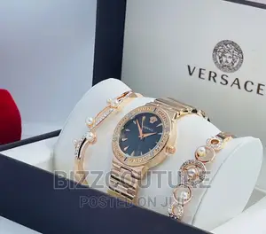 Original VERSACE Gold Steel Watch Available in Store