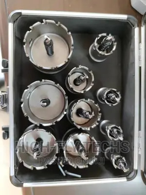 Heavy Duty Carbide TCT Hole Saw Kit 10pcs for Hard Metal