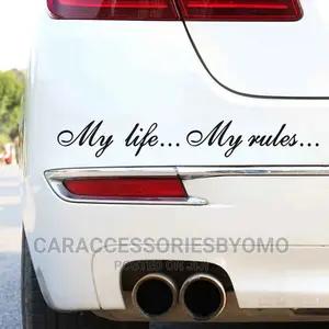 My Life My Rule Car Sticker - Black