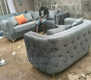 Quality 7 Seater Living Room Fabric Made Sofa Chair.