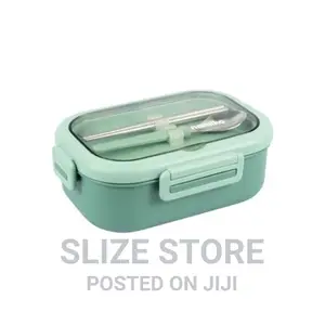2 Partition Lunch Box With Spoon and Chopsticks 800ml