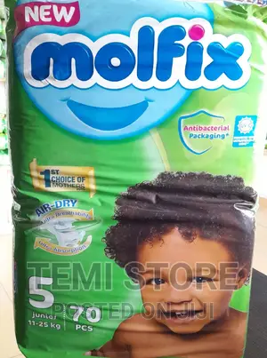 Molfix Jumbo Diaper Size 5, 70pcs.