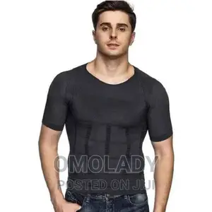 Men's Body Shaper Shirt Slimming Vest - Black