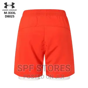 Orange Gym Shorts With Inner Tight