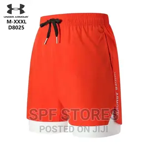 Orange Gym Shorts With Inner Tight