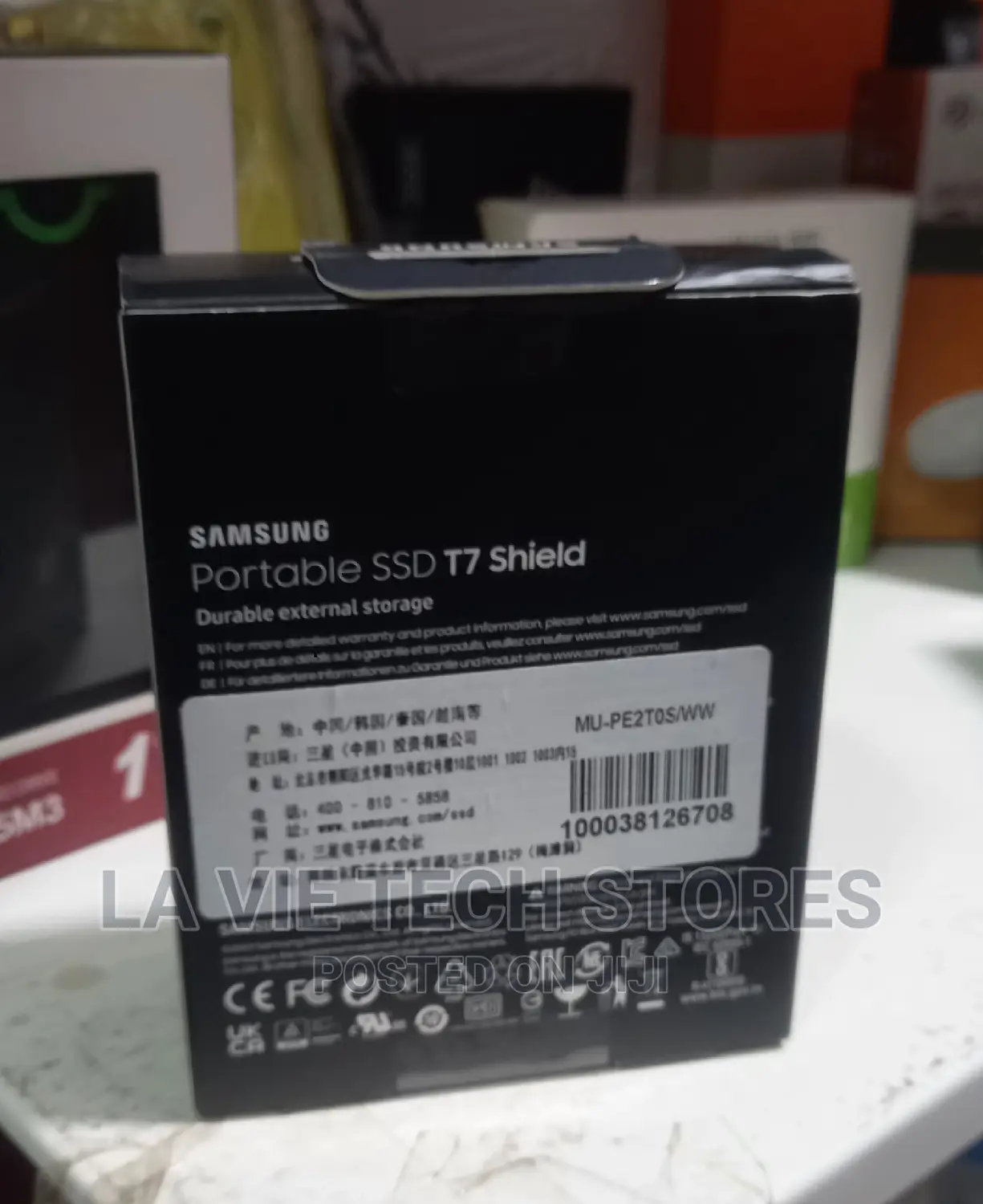 Samsung Portable SSD T7 Shield Usb 3.2 2tb (Black)
