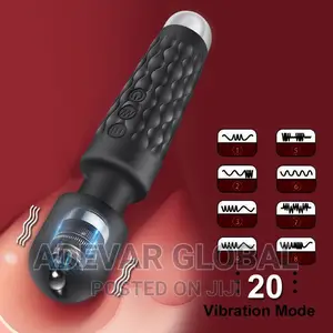 20 Frequency Rechargeable Magic Wand Vibrator Women Sex Toy