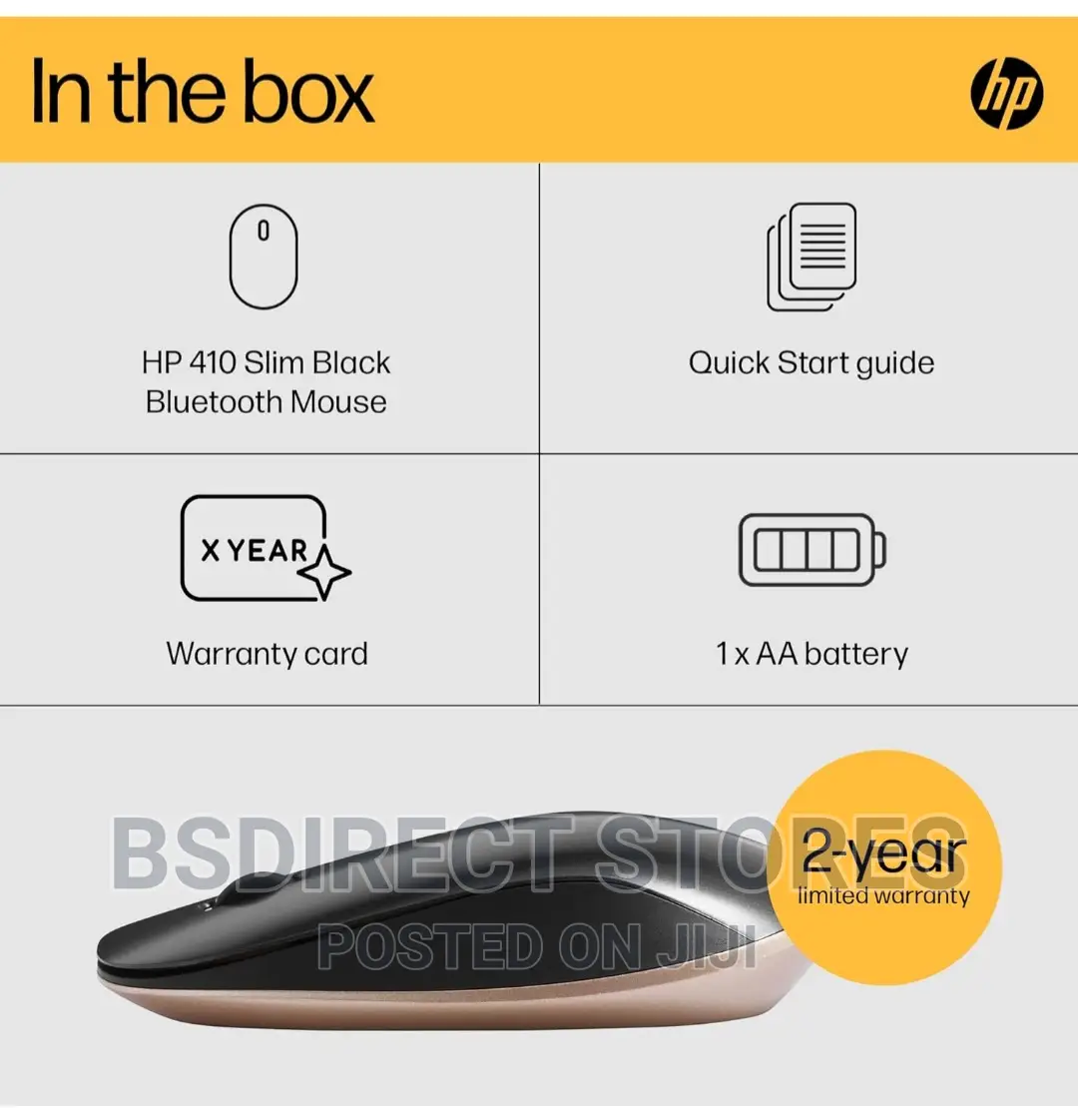 HP 410 ASH SILVER PC Mouse Bluetooth Compatible With Chrome