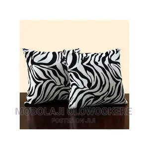 Zebra Skinned Fluffy Throw Pillows