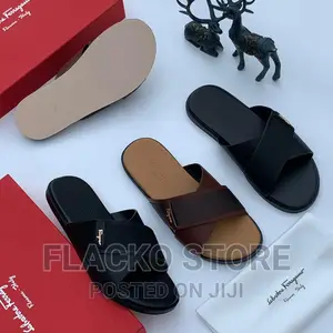 Original Salvatore Ferragamo Casual Leather Slippers