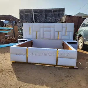 6x6 Bed Frame With Side Drawer Home's/ Hotels/ Lounges