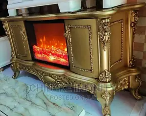New In: Quality Modern Gold Fireplace Tv Console