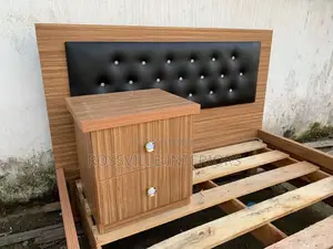 Bedframe a Side Table 4.5by6ft