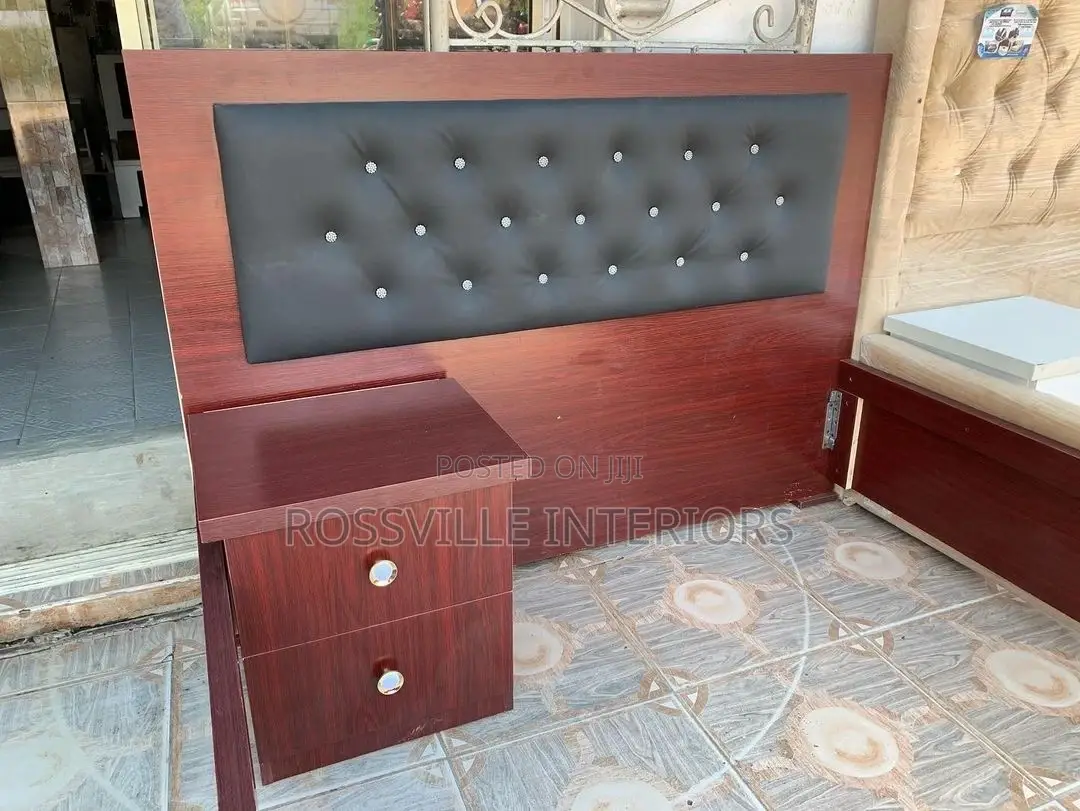 Bedframe a Side Table 4.5by6ft