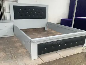 Bedframe a Side Table 4.5by6ft
