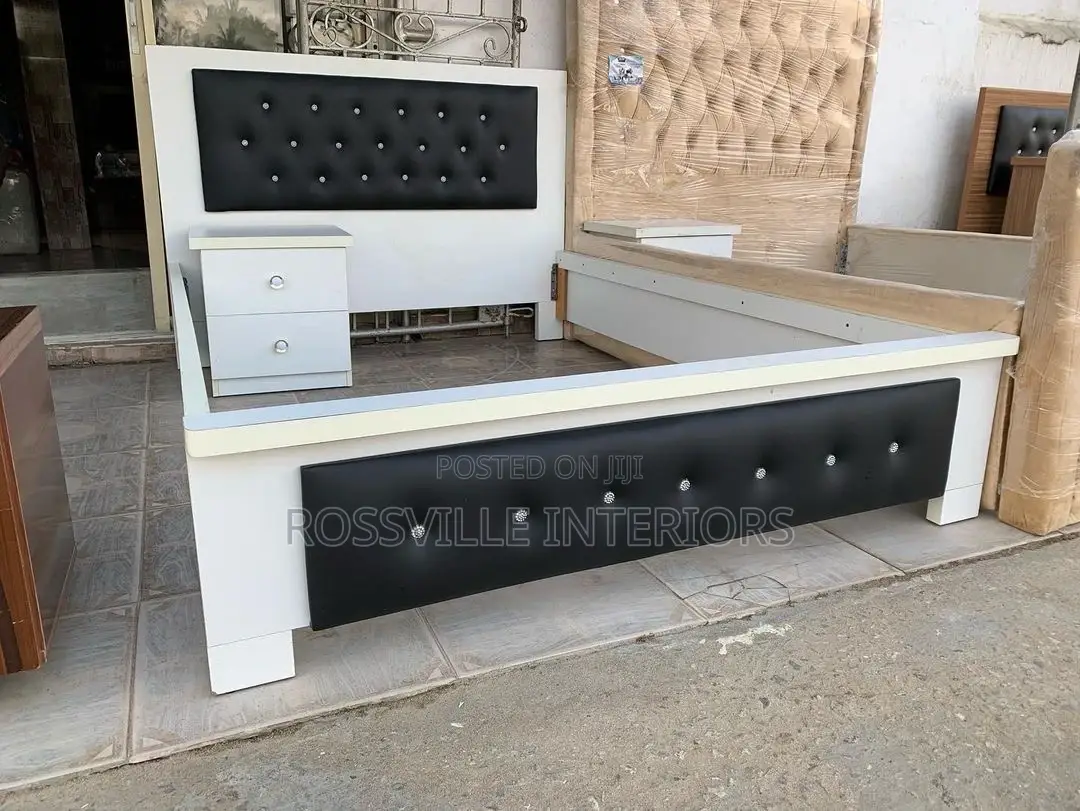 Bedframe a Side Table 4.5by6ft