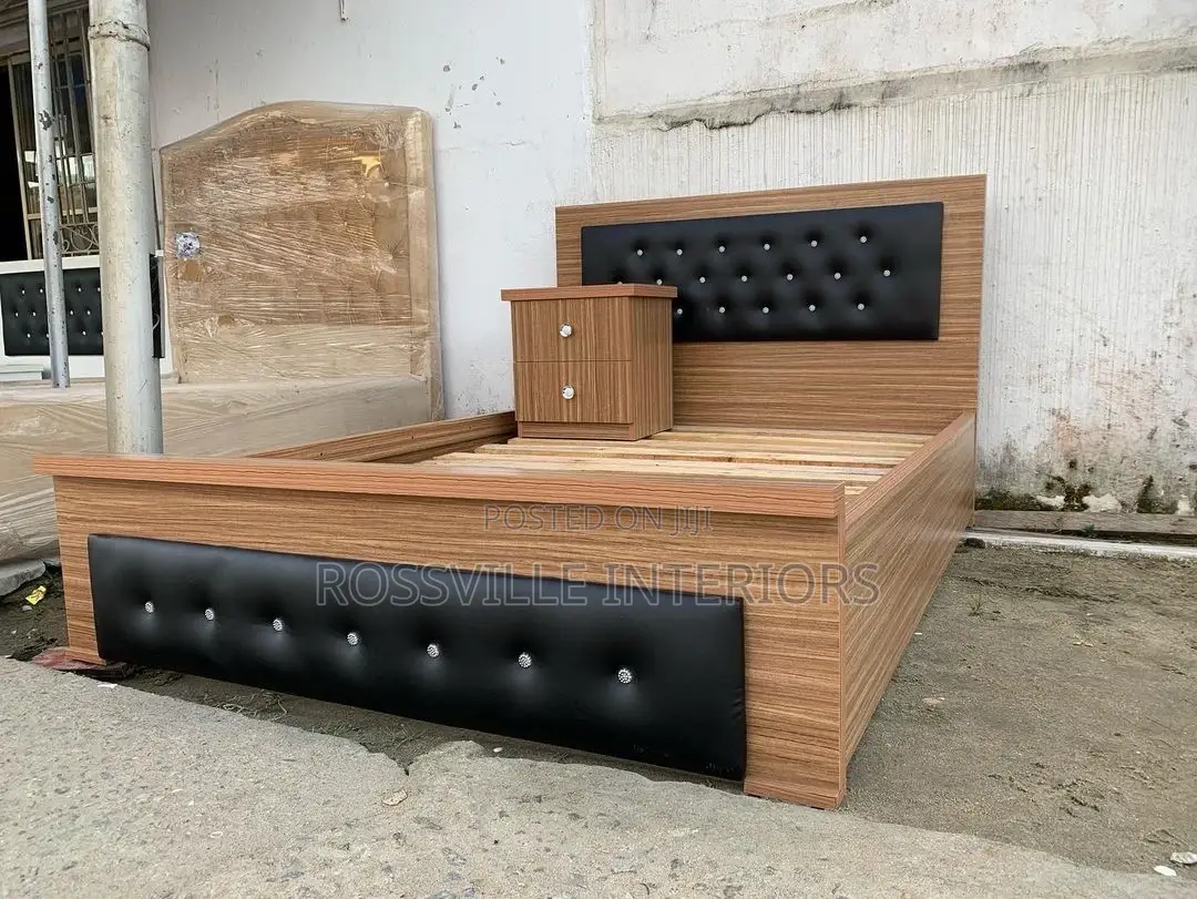 Bedframe a Side Table 4.5by6ft