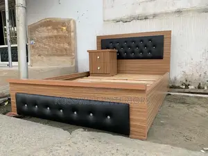Bedframe a Side Table 4.5by6ft