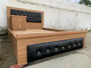 Bedframe a Side Table 4.5by6ft