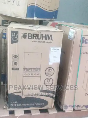 Top World Bruhm 4 Gas Burner +Oven(Bgc5540ib)