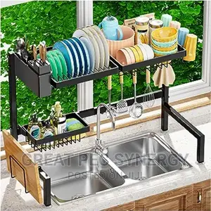 Over The Sink Dish Drainer - 2 Layers.