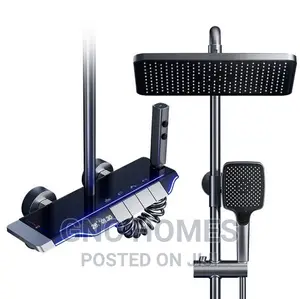 Black Shower With Thermostat Led Display