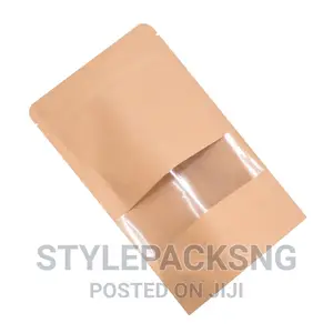 50 Pieces Brown Kraft Ziplock Pouch 13cm X 21cm