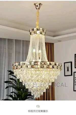 Double Step Crystal Chandelier