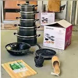 Large Non Stick Pots and Fry Pans Cooking Wares Bundle