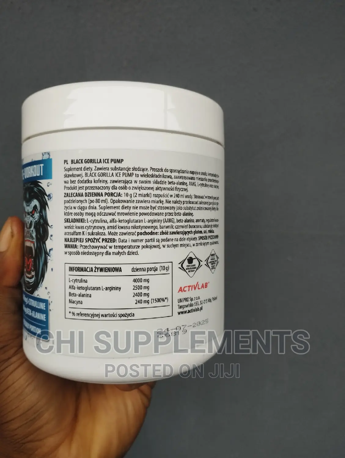 Activlab Black Gorilla Ice Pump