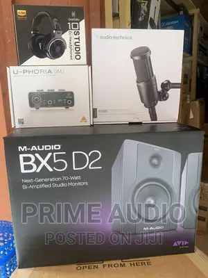 Studio Bundle Maudio Bx5 D2, AT2020, UM2 and Oneodio 10 Pack