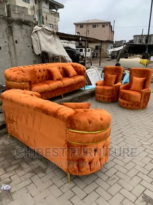 Quality Complete Set of 9 Seaters Upholstery Padded Chairs.