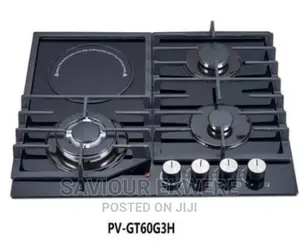 3 Burner + 1 Hot Plate in-Built Glass Table Top Gas Hob