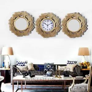 3 in 1 Luxury Wall Clock With Mirror Design Swipe 4mr Design