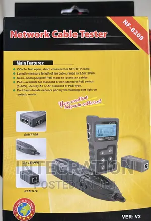Noyafa Nf-8209 Network Lan Cable Tester Digital