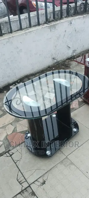 Quality Glass Top Side Stool.