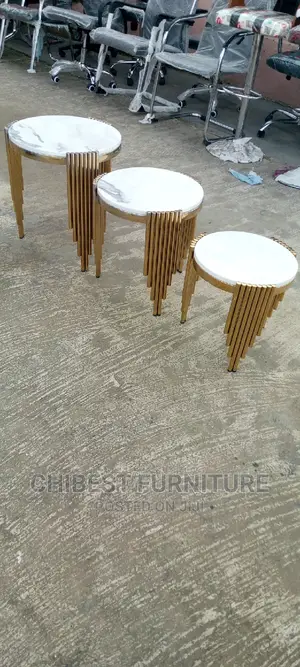 Marble Center Table With Side Tables