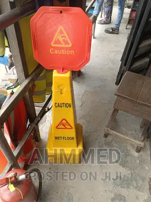 Caution Wet Floor Safety Cone Signs