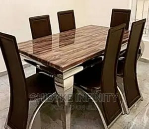 Quality 6seater Marble Dining Set. Current Price: