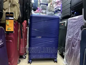 Big Size Blue Color Unbreakable Plastic Travel Luggage