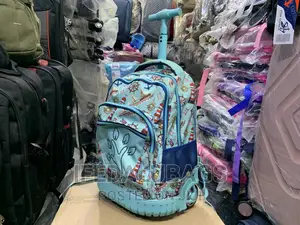 Quality Stock Material Flowered Backpack With Wheels