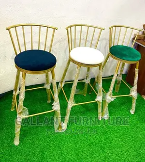 High Quality Bar Stools Iron Gold Legs and Back