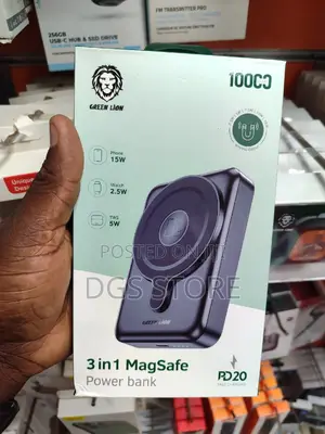 Green Lion 3in1 Magsafe Power Bank 10,000mah PD 20