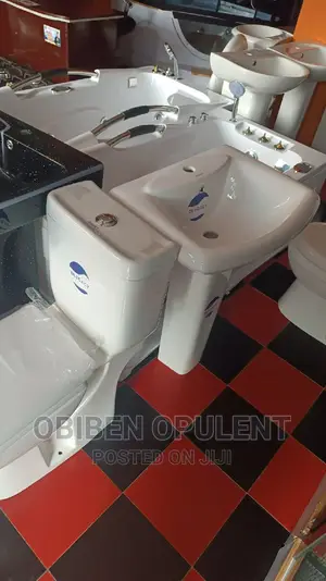 Toilet WC With Basin and Pedestal