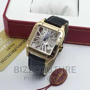 Original CARTIER MECHANICAL Leather Strap Available Instore