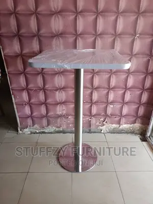 High Stainless Leg Bar Stool Tables