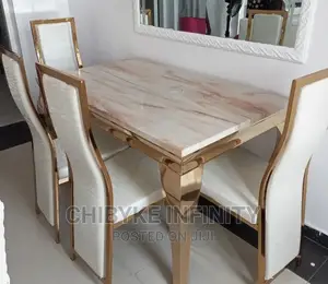 Br New Imported Top Quality Marble Dining Table And 4 Chair.