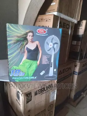 Accelerated (Brand-New) OX Rechargable 18' Standing Fan