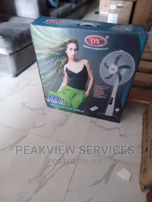 Enviroment Friendly 18' Ox Rechargable Standing Fan